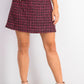 Maison Jules Women's Tweed Mini Skirt Pink Size 12