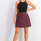 Maison Jules Women's Tweed Mini Skirt Pink Size 12