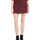 Maison Jules Women's Tweed Mini Skirt Dark Pink Size 2