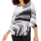 Alfani Women's Printed Swing Top Grey Size X-Large