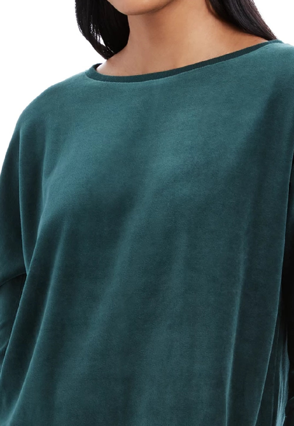 Charter Club Women's Velvet Tie-Sleeve Top Dark Green Size X-Small