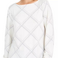 Charter Club Women's Plaid Knit Top White Size Small
