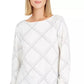 Charter Club Women's Plaid Knit Top White Size X-Large