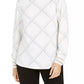 Charter Club Women's Plaid Knit Top White Size X-Large