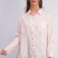 Charter Club Women's Solid Corduroy Shirt Pink Size Medium