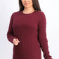 Charter Club Women's Cable-Knit Button-Trim Sweater Red Size Large