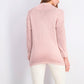 Charter Club Women's Cotton Textured V-Neck Sweater Pink Size Extra Large