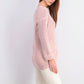 Charter Club Women's Cotton Textured V-Neck Sweater Pink Size Extra Large