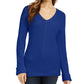 Charter Club Women's V-Neck Sweater Blue Size X-Small