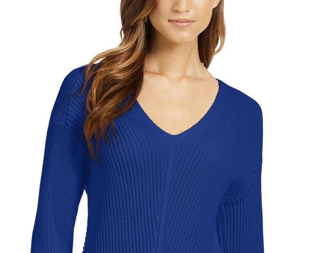Charter Club Women's V-Neck Sweater Blue Size X-Small