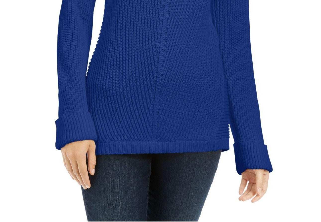 Charter Club Women's V-Neck Sweater Blue Size X-Small