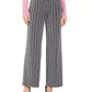 JM Collection Women's Metallic Textured Pull On Pants Black Size XX-Large