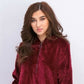 Ideology Women's Plus Size Half-Zip Faux-Fur Hoodie Medium Red Size One Size