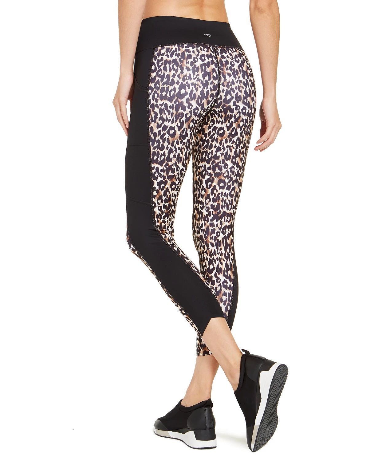 Ideology Women's Colorblocked Leopard Print Leggings Beige khaki Size XX-Large