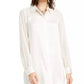 Alfani Women's Tunic Button Up Shirt White Size Large