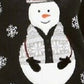 Karen Scott Women's Sequined Snowman Holiday Sweater Black Size XX-Large