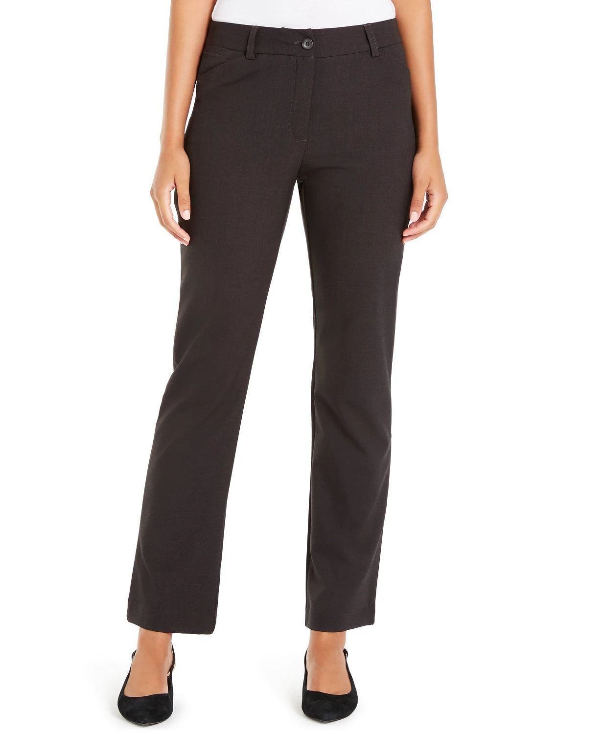 Alfani Women's Straight-Leg Pants Gray Size 16