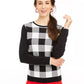 Charter Club Women's Buffalo Check Family Sweater White Size XX-Large
