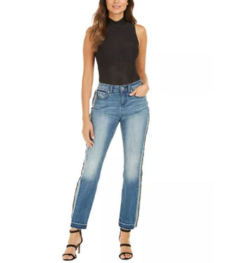 INC International Concepts Women's Shadow Stripe Thong Bodysuit Black Size Small