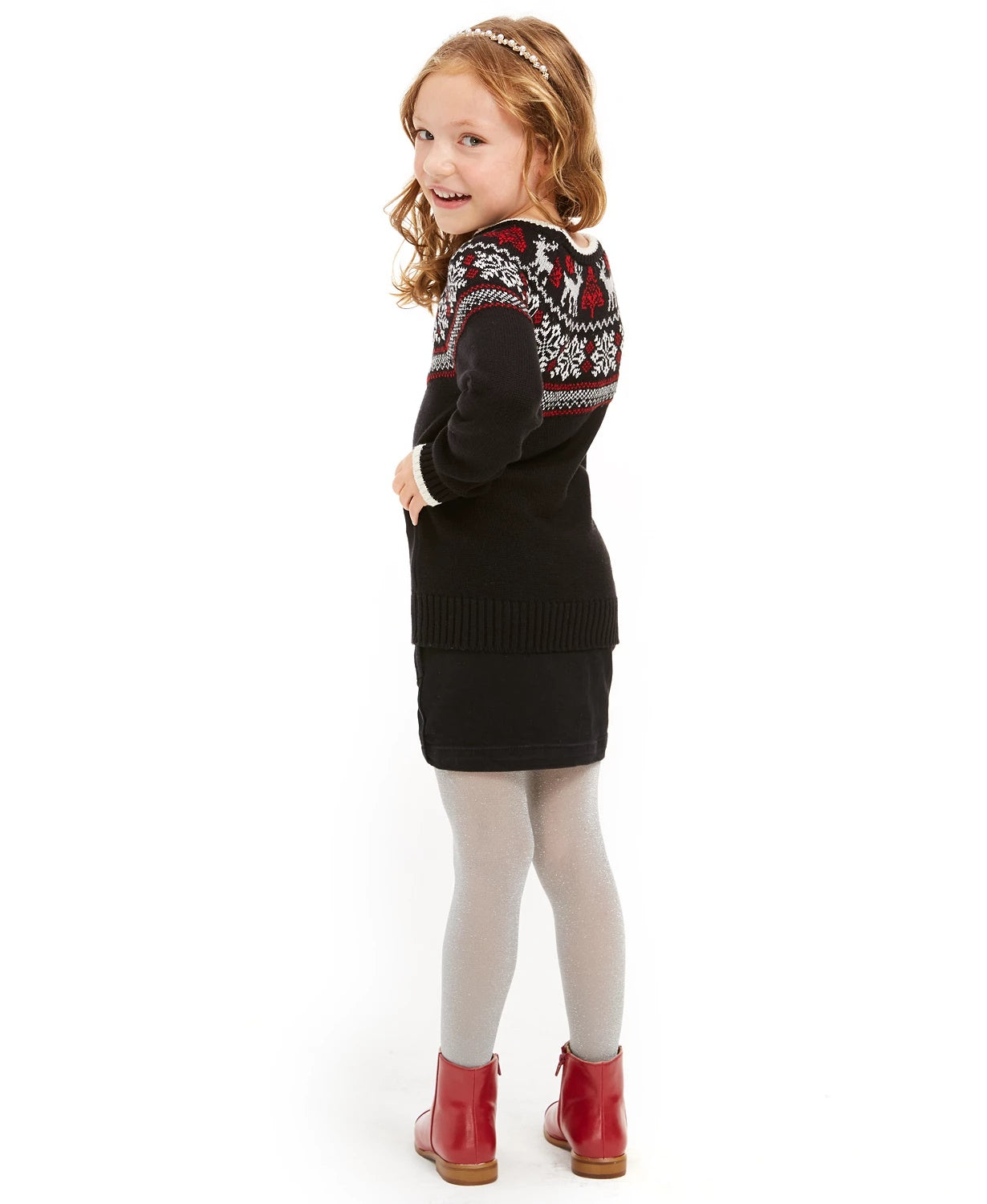 Charter Club Little Girls Fair Isle Family Sweater Black Size 3T