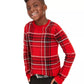 Charter Club Big Boy's Plaid Family Sweater Red Size Large