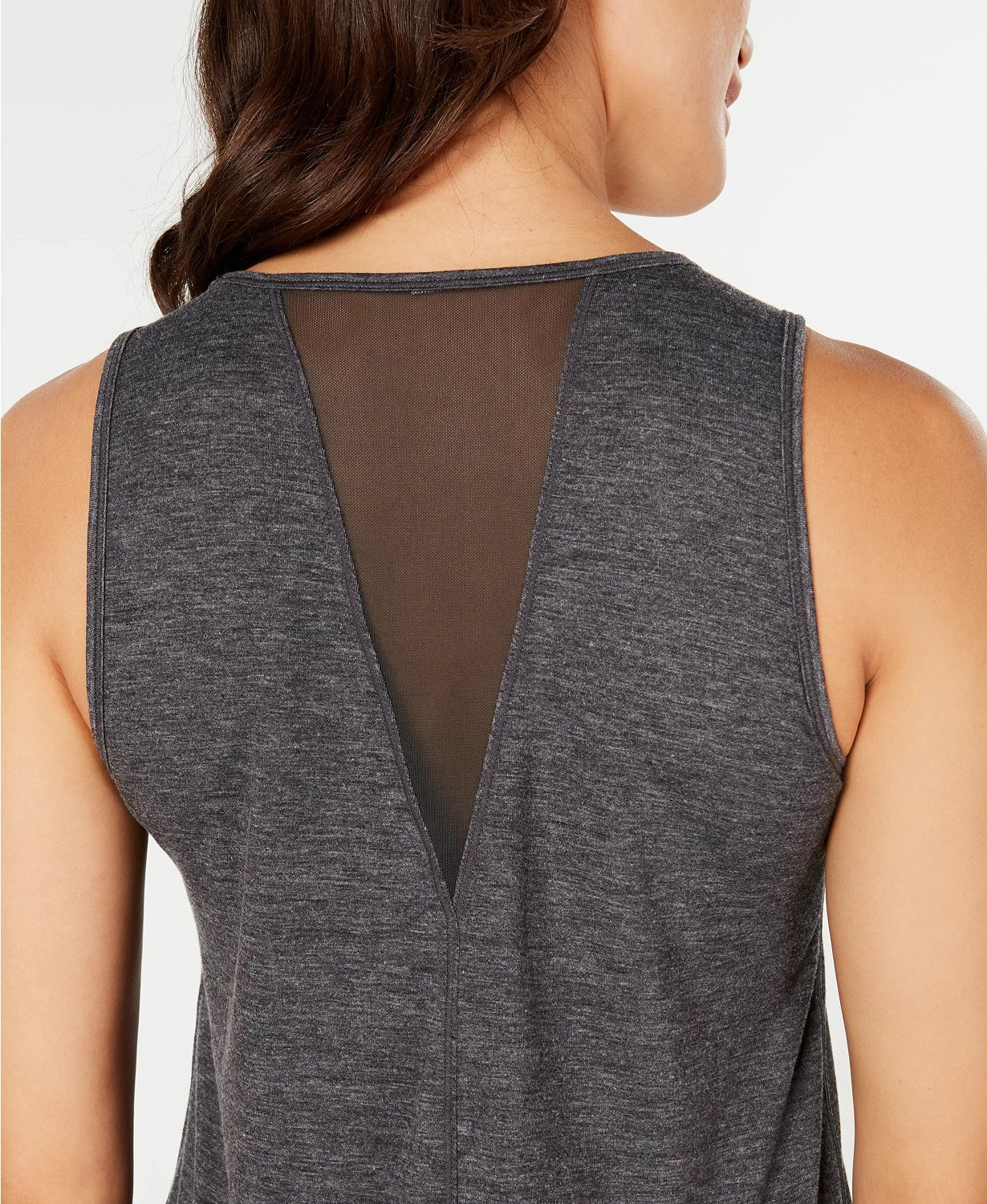 Ideology Women's Mesh Back Tank Top Black Size Small