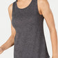 Ideology Women's Mesh-Back Tank Top Dark Gray Size Medium