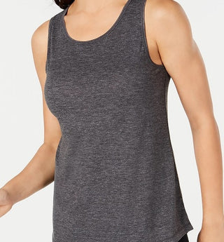 Ideology Women's Mesh-Back Tank Top Dark Gray Size Medium