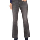 Style & Co Women's Light Wash Embroidered-Pocket Bootcut Jeans Black Size 4