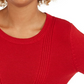 Style & Co Women's Mixed Stitch Sweater Red Size Large