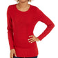 Style & Co Women's Mixed-Stitch Sweater Red Size Extra Small