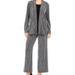JM Women's Collection Metallic Layered-Look Top Black Size Medium