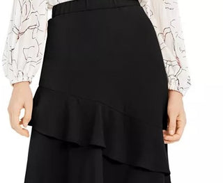 Alfani Women's Petite Tiered Ruffled Skirt Black Size 2 P