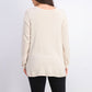 Alfani Women's Hardware Seamed Sweater Beige Size XX Large
