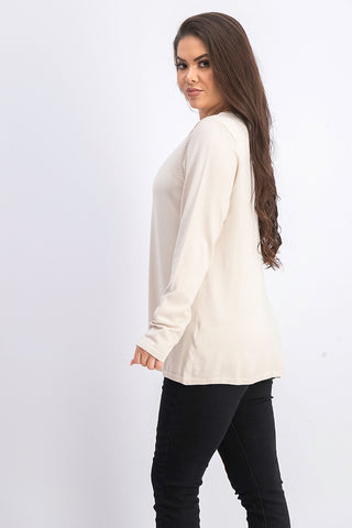 Alfani Women's Hardware Seamed Sweater Beige Size XX Large