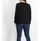 Alfani Women's Hardware Seamed Pullover Sweater Black Size Petite Small