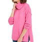 Bar III Women's Becca Tilley X Turtleneck High Low Sweater Pink Size X-Small