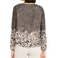 Alfani Women's Printed Angel Sleeve Bubble Top Black Size Small