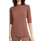 Alfani Women's Lace Sequin-Trim Sweater Brown Size Large