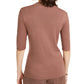 Alfani Women's Lace Sequin-Trim Sweater Brown Size Large