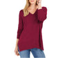 Style & Co Women's Drop Shoulder V Neck Tunic Red Size Medium