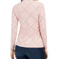 Charter Club Women's Printed Half-Zip Top Pink Size Small