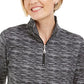Karen Scott Women's Zip Neck Pullover Black Size Small