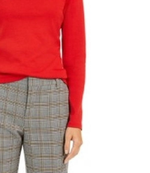 Charter Club Women's Pima Turtleneck Top Medium Red Size Small