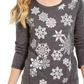 Style & Co Women's Snowflake Embellished Sweatshirt Black Size Medium