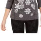Style & Co Women's Snowflake Embellished Sweatshirt Black Size Medium