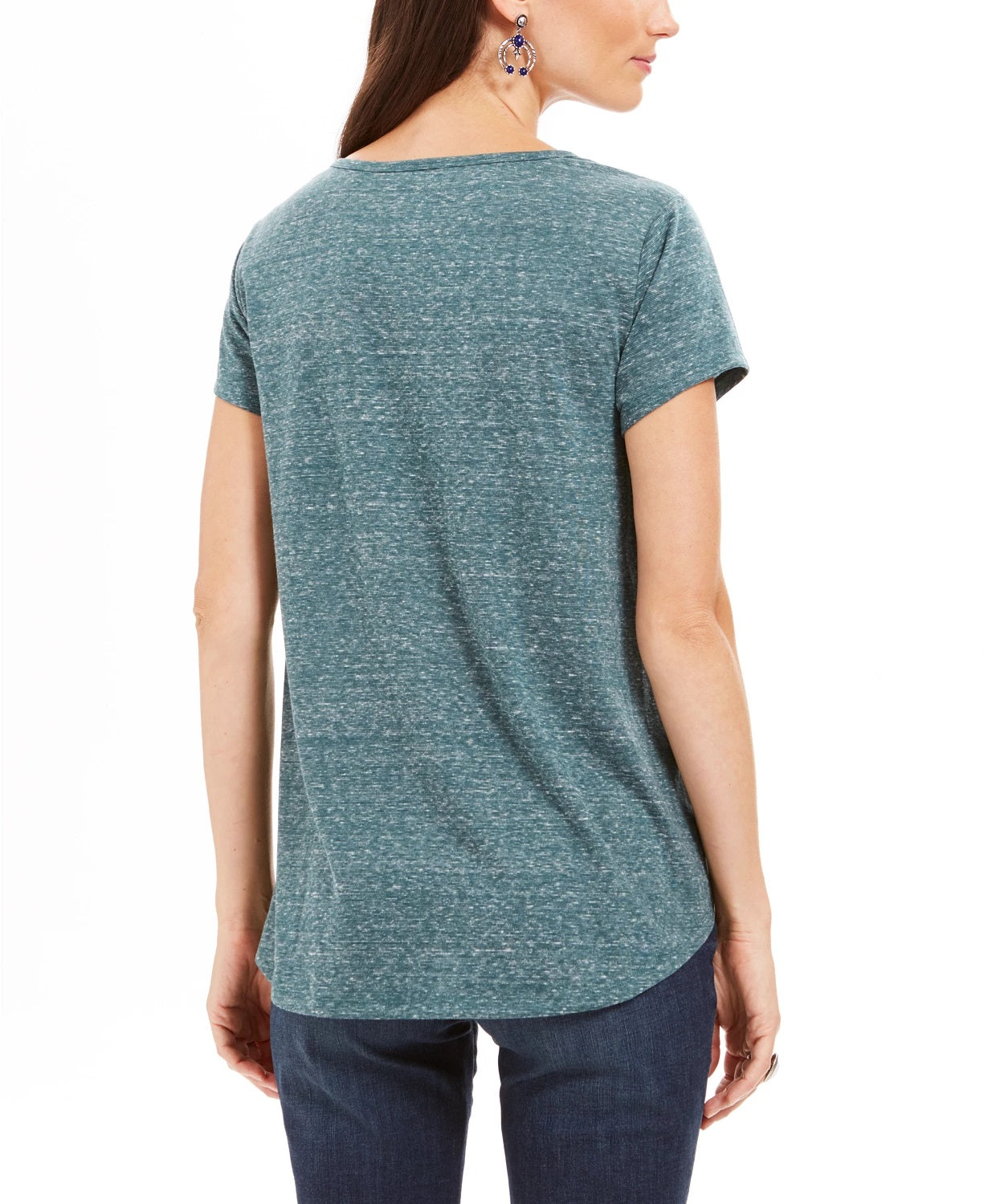 Style & Co Women's Joy Graphic T-Shirt Green Size XX Large