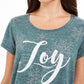 Style & Co Women's Joy Graphic T-Shirt Green Size XX Large