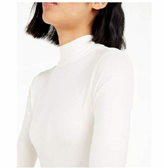 Bar  III Women's Becca Tilley X Turtleneck Bodysuit  Natural Size XX-Large
