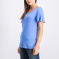 Karen Scott Women's Grommet-Trim Cotton Top Blue Size Small